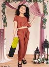 Orange Colour Latest Designer Western Look imported Fancy Piece Kids Wear Collection NYNYWE 01